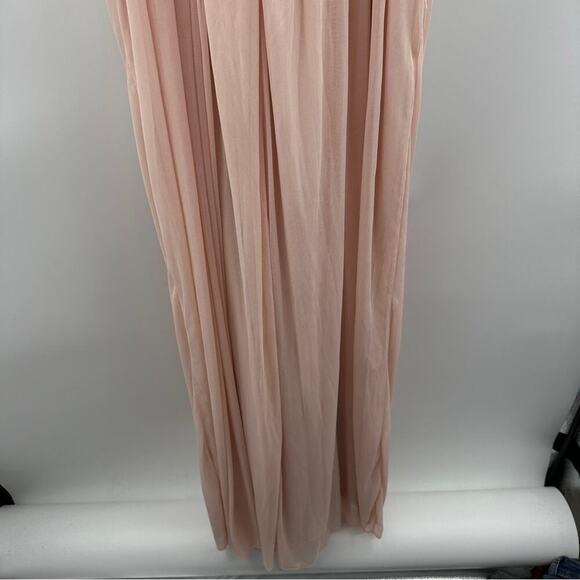 Birdy Grey Kiko Mesh Halter Formal Bridesmaid Dress in Pale Blush Size L NWT - Picture 7 of 11